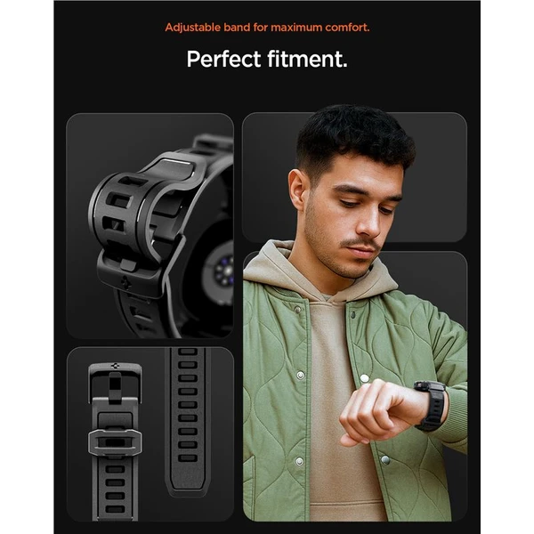 Spigen Rugged Armor Pre kryt s remienkom Galaxy Watch8 (44mm) matne čierny - Puzdra - Obrázok 703812d04cb04adf920f84dcdaceea0e