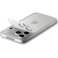 Spigen Glass TR EZ Fit Optik Pro XL sklo na fotoaparát iPhone 17 Pro Max strieborné - Ochranné fólie a sklo