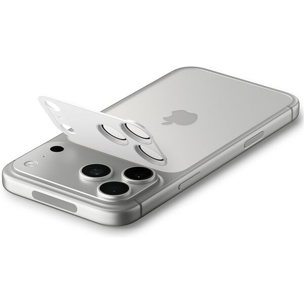 E-shop Spigen Glass TR EZ Fit Optik Pro XL sklo na fotoaparát iPhone 17 Pro Max strieborné