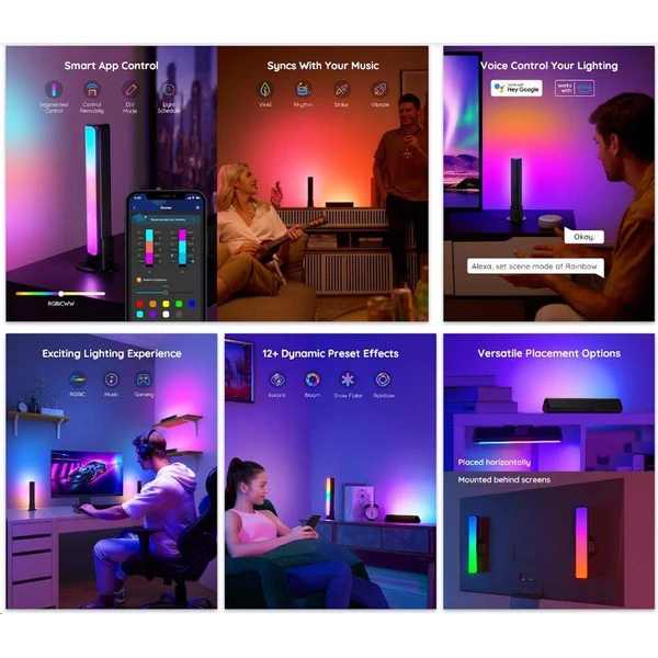 Govee Flow Plus SMART LED TV & Gaming osvetlenie (RGBICWW) - Inteligentné osvetlenie - Obrázok 7060af3d69904dfdaa734352b9e13377