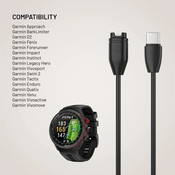 FIXED USB-C nabíjací kábel pre Garmin Forerunner/Fenix/Venu/Vívoactive/Instinct, 2m čierny - Káble a redukcie - Obrázok 706c40d3e3af4629b5b99a5e90ea5274