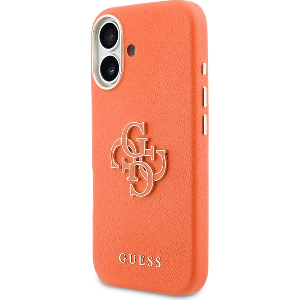 Guess PU Resin Logo kryt iPhone 17 oranžový - Puzdra - Obrázok 709327a0fc514d72a06c39436c6bac82