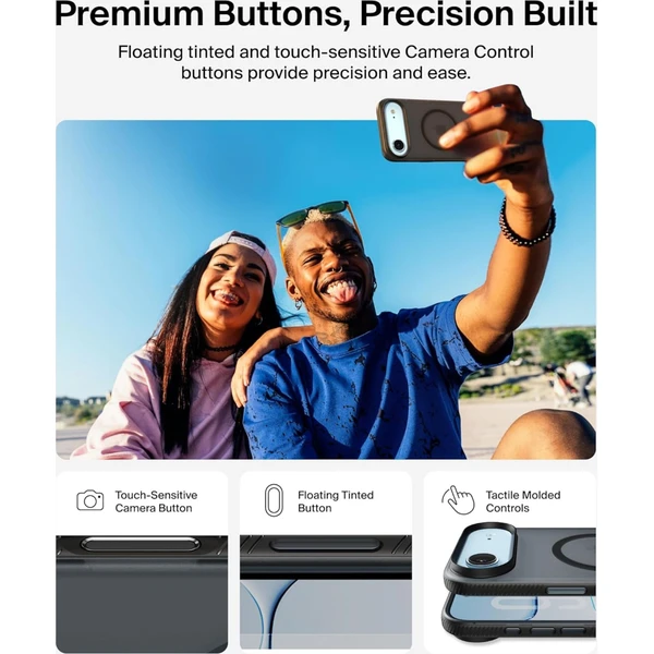 Belkin SheerForce Grip MagSafe kryt iPhone Air čierny - Puzdra - Obrázok 70CN000K01