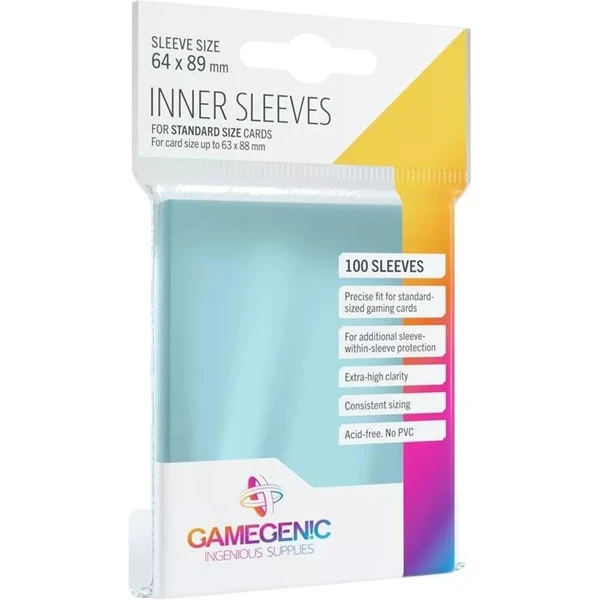 Gamegenic - Inner Sleeves mäkké obaly na karty 100ks číre - Obaly na karty - Hlavný obrázok