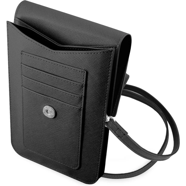 Guess PU Saffiano Triangle Logo Phone Bag čierne - Puzdra - Obrázok 70RC100501