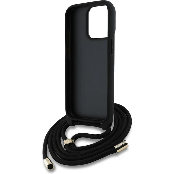 Guess PU 4G Metal Logo Crossbody popruh kryt iPhone 15 Pre ružový - Puzdra - Obrázok 70cc8f16856540fbb01b2c6731f12f86