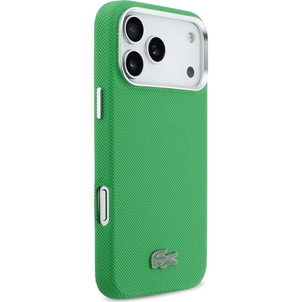 Lacoste PVC ikonický malý piké kovové logo MagSafe kryt iPhone 17 Pro Max zelený - Puzdra - Obrázok 70f621d9ab024abe8af127869835b4d5