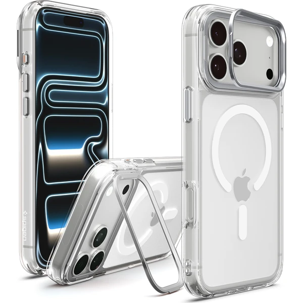 Spigen Ultra Hybrid Optik S MagSafe kryt iPhone 18 Pro/17 Pro clear silver - Puzdra - Obrázok 70fc2b08290b46bca3701697cd6e24e4