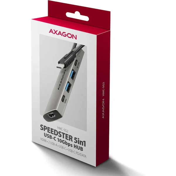 AXAGON HMC-5G2 USB-C húb - Dokovacie stanice - Obrázok 713D000L01