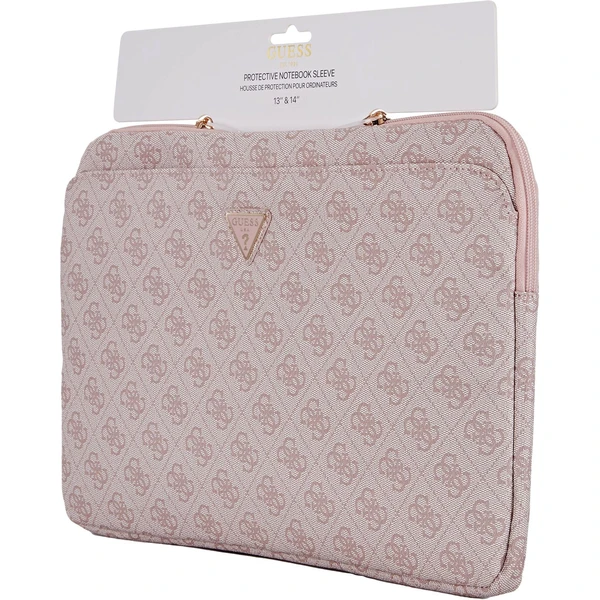 Guess PU 4G Triangle Logo obal pre notebook 14" ružový - Puzdra - Obrázok 7143d9881d6e4dd7a5fab56ede99c6c4