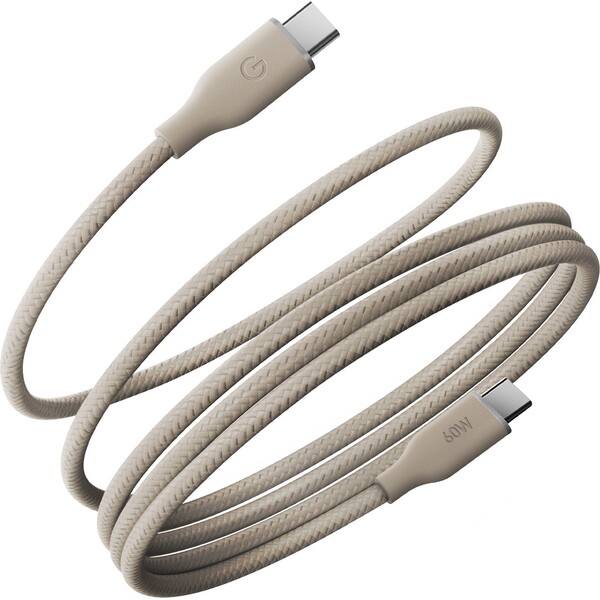 E-shop ENERGEA Helix 60W USB-C magnetický kábel (480Mbps), 1,5 m, prírodný titán