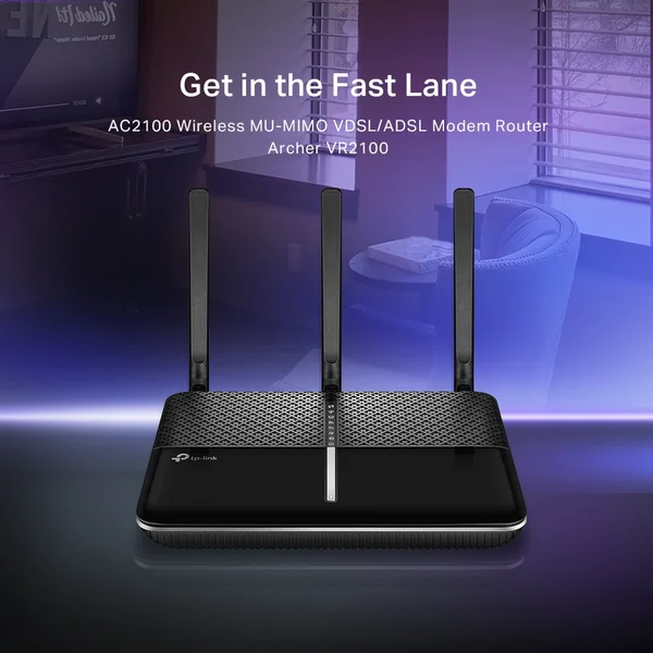 TP-Link Archer VR2100 Wi-Fi 5 router čierny - Wi-Fi routery - Obrázok 717U000501