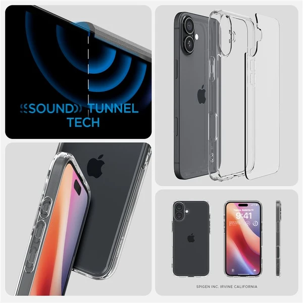 Spigen Crystal Hybrid kryt iPhone 16 crystal clear - Puzdra - Obrázok 71911f8a999c4d32a95c31fb028bcab2