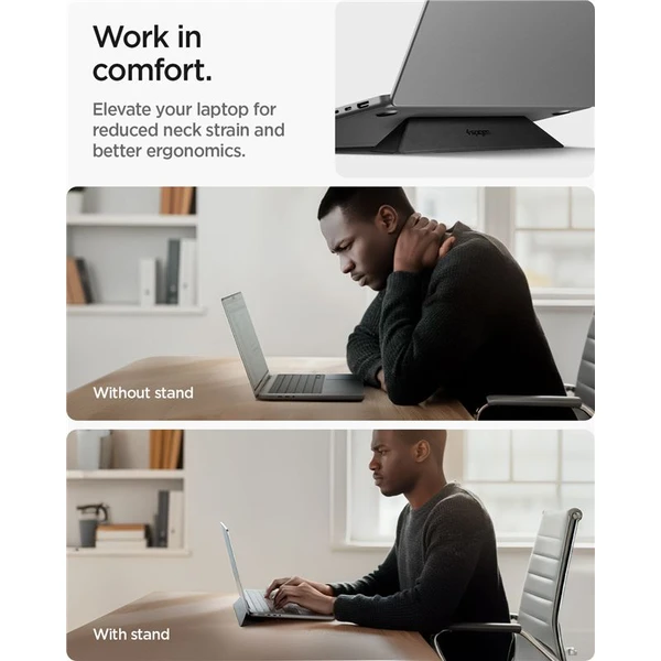 Spigen Slim Fold Laptop Stand LD201-S4 stojanček pre notebook/MacBook čierny - Stojany - Obrázok 7194f839d6ce414080be05ae329ecca1