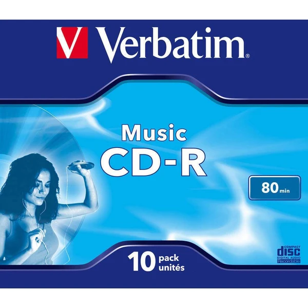 VERBATIM CD-R (10 ks) Audio/Live it!/Colour/Jewel/80Min - Optické disky - Obrázok 71G2000K01