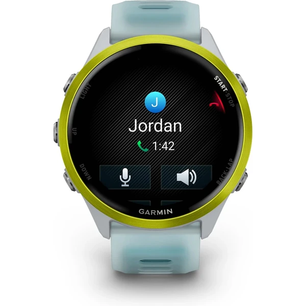 Garmin Forerunner 570 47 mm žltá hliníková luneta s bielo-tyrkysovým polopriehľadným remienkom - Inteligentné hodinky - Obrázok 71LG000J01