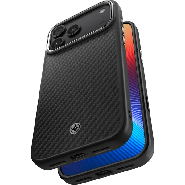 Spigen Enzo Aramid T kryt iPhone 17 Pro black/silver - Puzdra - Obrázok 71OH000K01