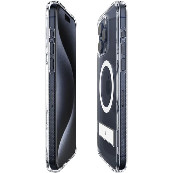 Spigen Caseology Capella kryt so stojanom s MagFit iPhone 15 Pre číry/biely - Puzdra - Obrázok 71W4000L01