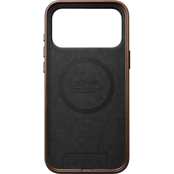 Nomad Traditional Leather (Horween) MagSafe kožený kryt iPhone 18 Pro Max Rustikálna hnedá - Puzdra - Obrázok 71effe66e1924901a02ba248aed75b3b