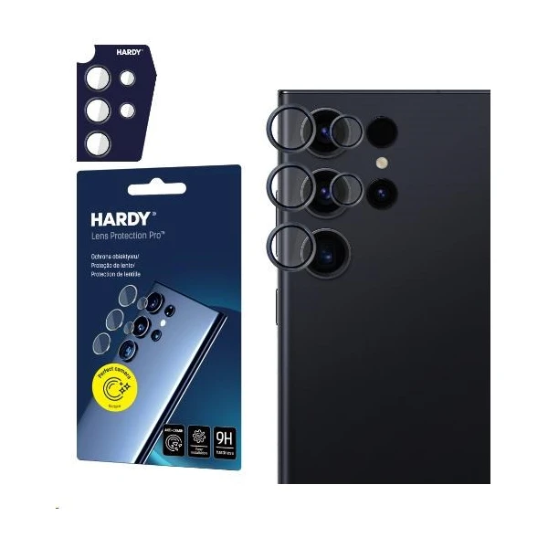 3mk Hardy Lens Protection Pre sklá na fotoaparát Samsung Galaxy S23 Ultra čierna - Ochranné fólie a sklo - Hlavný obrázok