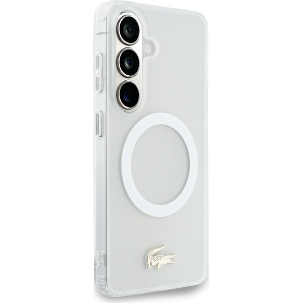 Lacoste PC/TPU Frosted Finish Zlaté logo Magnetický kryt Samsung Galaxy S26 biely - Puzdra - Obrázok 71fae1edfa0d4604be7bd9c5300b9236