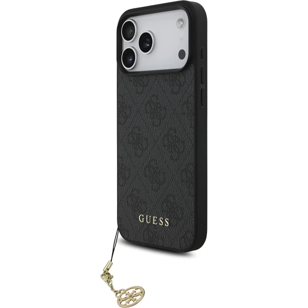 Guess 4G Charm kryt iPhone 17 Pro Max šedý - Puzdra - Hlavný obrázok