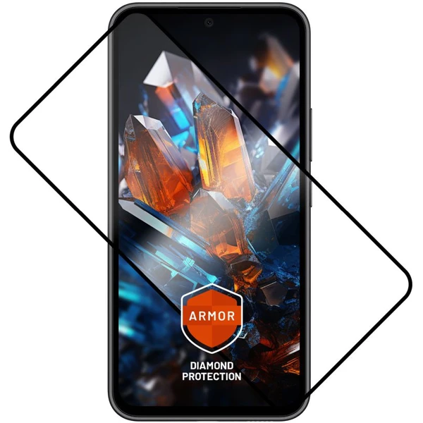 FIXED Armor prémiové tvrdené sklo s aplikátorom Samsung Galaxy A55 5G čierne - Ochranné fólie a sklo - Hlavný obrázok