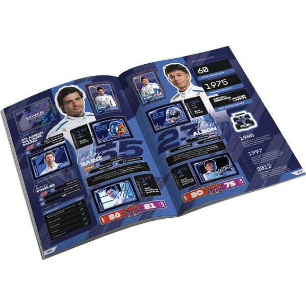 Samolepky Topps F1 2025 Special Anniversary Edition - Zberateľský Album + Samolepky - Zberateľské karty a nálepky - Obrázok 72DN000K01