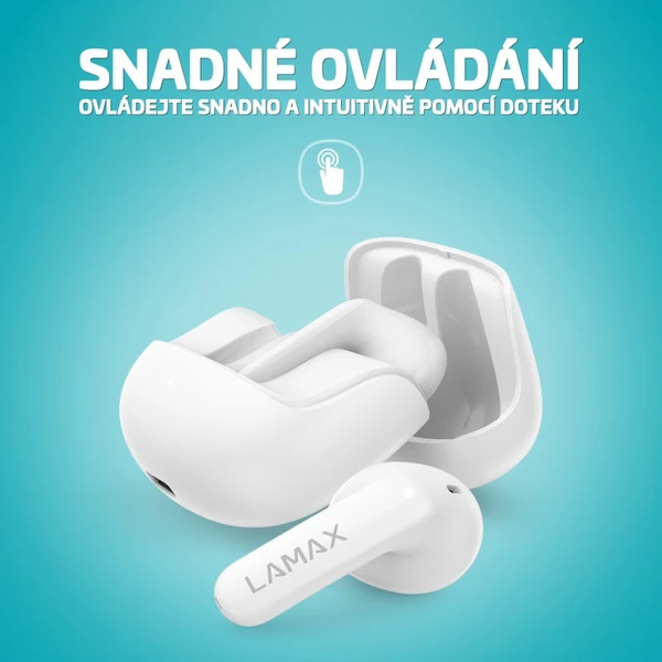 LAMAX Tones1 bezdrôtové slúchadlá biela - Slúchadlá - Obrázok 72E0000N01