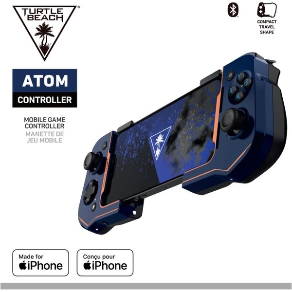 Turtle Beach mobilný herný ovládač Atom pre IOS kobaltovo modrý - Herné ovládače - Obrázok 72QH000K01