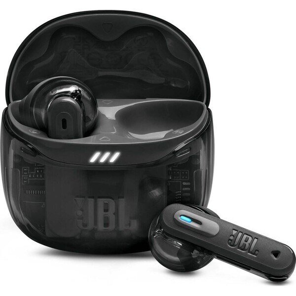E-shop JBL Tune Flex 2 bezdrôtové slúchadlá priehľadné čierne