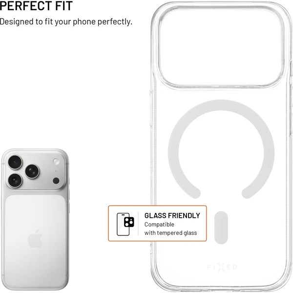 TPU gélový kryt FIXED MagStory AntiUV s podporou MagSafe pre Apple iPhone 17 Pro, číry - Puzdra - Obrázok 730149689fd4474c809296198b912e75