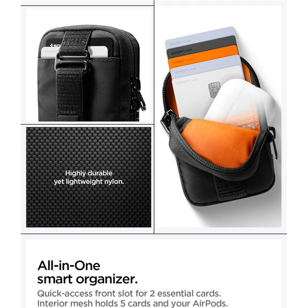 Spigen Portable Organizer Pouch TintapZip MagSafe organizér čierny - Organizéry - Obrázok 7307b007a55f4a20872418e3e181b1a6