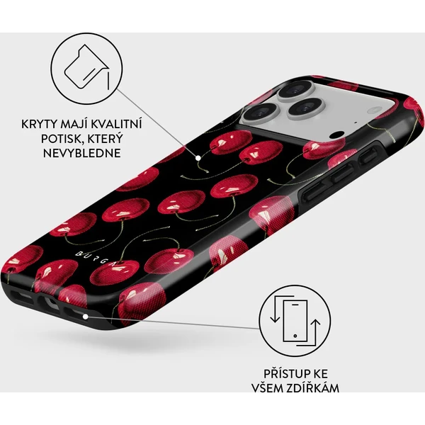 Burga Tough MagSafe kryt iPhone 17 Pro Max Cherrybomb - Puzdra - Obrázok 7316f96aa48c4b48afff16d8c6f70f51