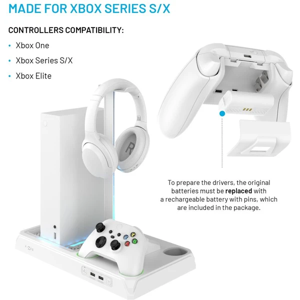 FIXED nabíjacia stanica pre Xbox Series X/S s odvetrávaním, biela - Nabíjačky - Obrázok 731b204d51464965898e5c6799c29840