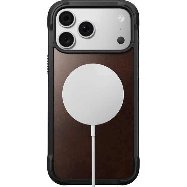 Nomad Rugged Leather (Horween) MagSafe kožený kryt iPhone 17 Pro Max/18 Pro Max Rustic Brown - Puzdra - Obrázok 731fe1303a4b4609ae62fbd650db9cb1