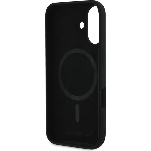 Karl Lagerfeld Liquid Silicone Karl Head MagSafe kryt iPhone 16 čierny - Puzdra - Obrázok 732a85d6db5945338e2fd42906b7fee9