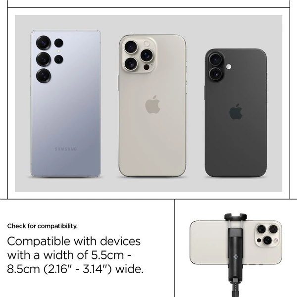 Spigen Tripod Selfie Stick Auto-Open držiak na selfie čierny - Držiaky - Obrázok 73358ef9f4034830901df53a67a001e1