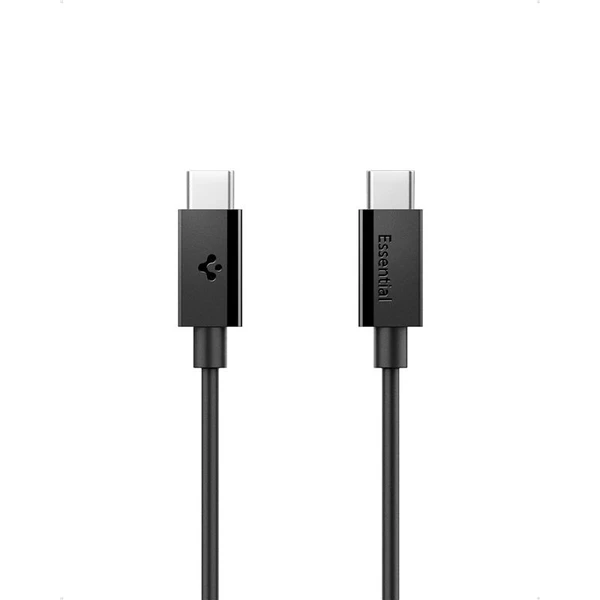 Spigen Essential USB-C/USB-C napájací kábel 60W 2m čierny - Káble a redukcie - Obrázok 7340720cd7ee44bdb20924bd86d9dcaa