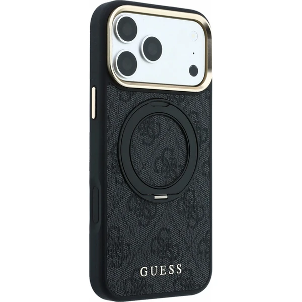 Guess PU 4G Ring Stand MagSafe Zadný kryt pre iPhone 18 Pro Black - Puzdra - Obrázok 7343a3a0c92c470ebea1e30531b55af2