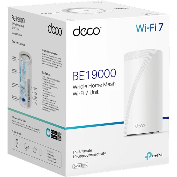 TP-Link Deco BE85 mesh systém 1ks biely - Mesh systémy - Obrázok 7361000N01