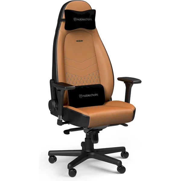 noblechairs ICON Real Leather herná stolička béžovočierna - Stoličky - Obrázok 738A000P01