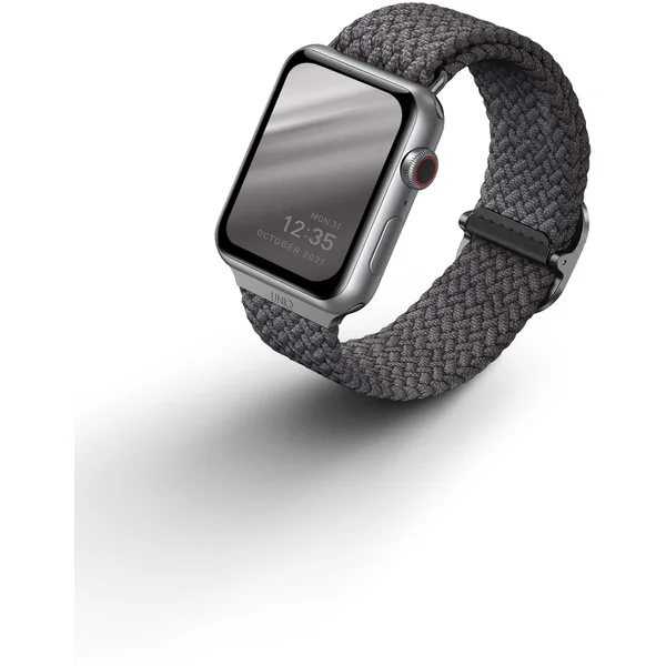 UNIQ Aspen Braided remienok Apple Watch 46/45/44/42mm sivý - Remienky - Hlavný obrázok