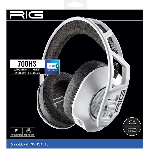 Nacon RIG 700HS bezdrôtový herný headset pre PS5/PS4 biely - Slúchadlá - Obrázok 73X0000N01