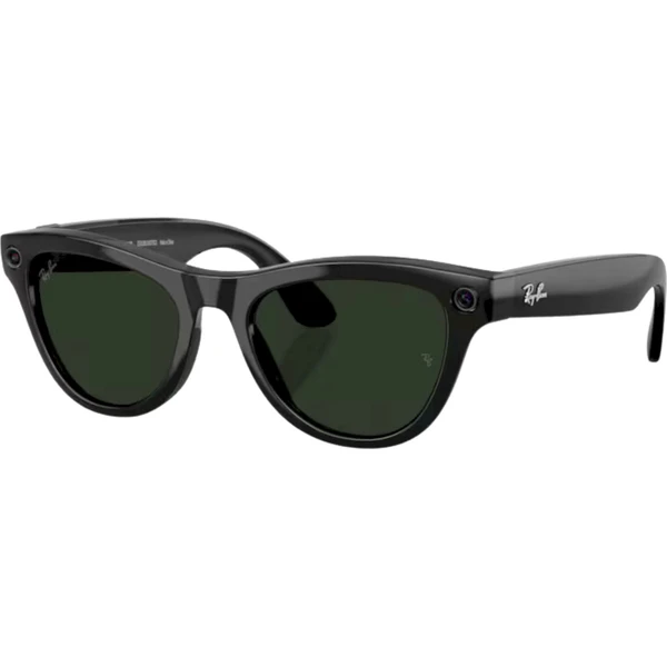 Meta RAY-BAN Skyler Gen2 (Štandardné) inteligentné lesklé okuliare (zatmavovacie - číre/zelené) čier - AR okuliare - Obrázok 73ZR000K01