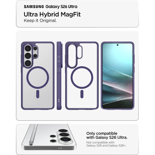 Spigen Ultra Hybrid MagSafe kryt Samsung Galaxy S26 Ultra fialový - Puzdra - Obrázok 73cecdf5c93945d0ab4db38450878f90
