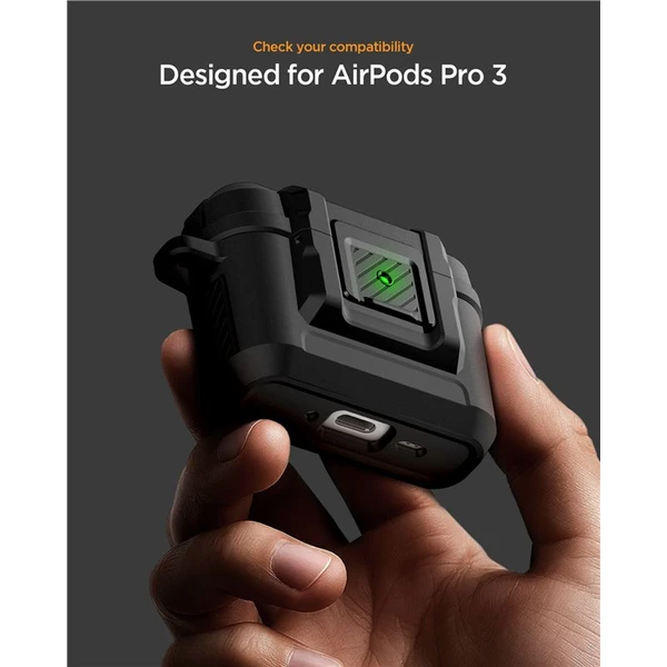 Spigen Lock Fit puzdro AirPods Pro 3 matte black - Puzdra - Obrázok 73d393ae07e6491483cf4d56b4222a7d