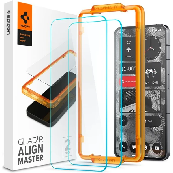 Spigen Glass tR AlignMaster tvrdené sklo Nothing Phone (2) (2-pack) - Ochranné fólie a sklo - Hlavný obrázok