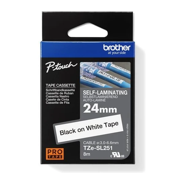 Brother Tze-SL251 páska čierna na bielom 24 mm extra lepidlo - Pásky pre štítkovače - Obrázok 74051431bfc240f288d2428e5cecb5f0