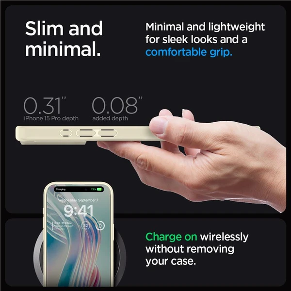 Spigen Ultra Hybrid kryt iPhone 15 Pro béžový - Puzdra - Obrázok 7409000601